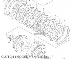 CLUTCH (MODEL K3/K4/K5) - RM250Z 2002 (K2) USA (E03)