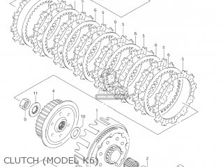 CLUTCH (MODEL K6) - RM250Z 2002 (K2) USA (E03)