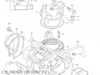 CYLINDER (MODEL K2) - RM250Z 2002 (K2) USA (E03)