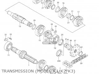 TRANSMISSION (MODEL K1/K2/K3) - RM250Z 2002 (K2) USA (E03)