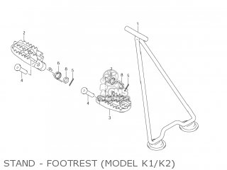 STAND - FOOTREST (MODEL K1/K2) - RM250Z 2003 (K3) USA (E03)