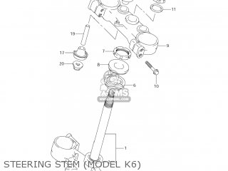 STEERING STEM (MODEL K6) - RM250Z 2003 (K3) USA (E03)