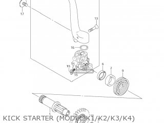 KICK STARTER (MODEL K1/K2/K3/K4) - RM250Z 2004 (K4) USA (E03)