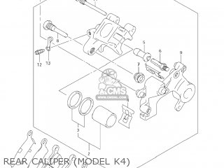 REAR CALIPER (MODEL K4) - RM250Z 2004 (K4) USA (E03)