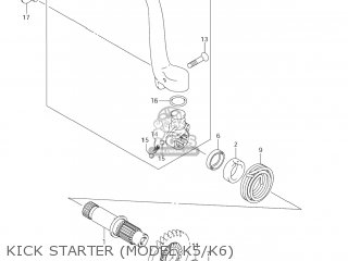 KICK STARTER (MODEL K5/K6) - RM250Z 2005 (K5) USA (E03)