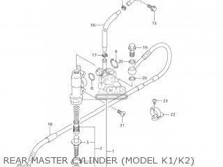 REAR MASTER CYLINDER (MODEL K1/K2) - RM250Z 2005 (K5) USA (E03)