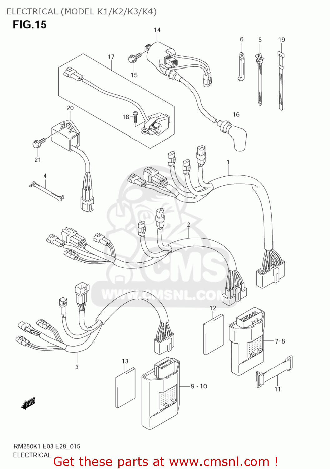 ELECTRICAL (MODEL K1/K2/K3/K4) RM250Z 2006 (K6) USA (E03)