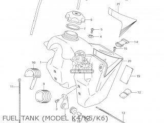 FUEL TANK (MODEL K4/K5/K6) - RM250Z 2006 (K6) USA (E03)