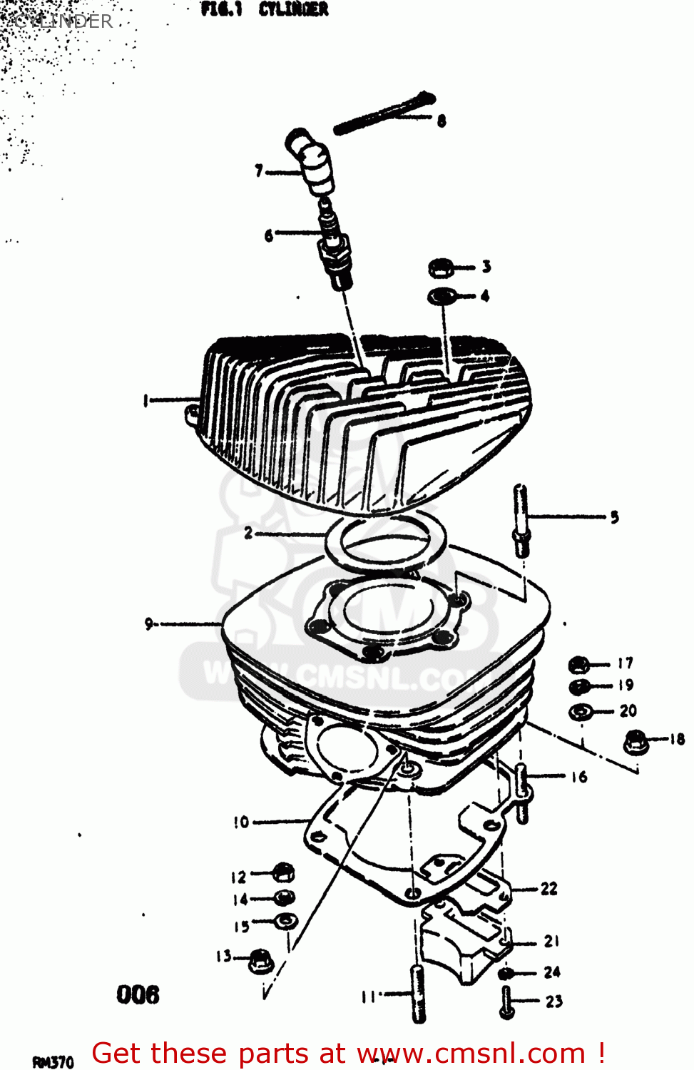 CYLINDER RM370 1977 (B) USA (E03)