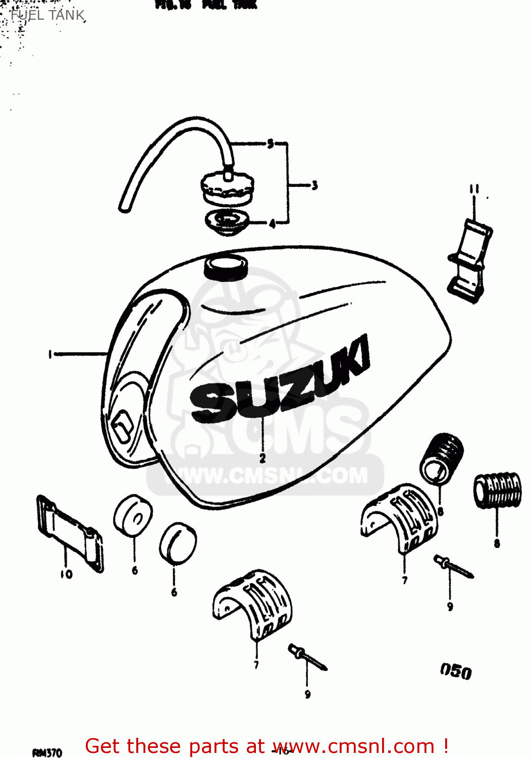 FUEL TANK RM370 1977 (B) USA (E03)