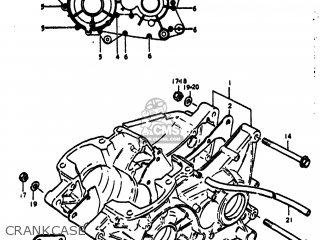 CRANKCASE - RM370 1977 (B) USA (E03)