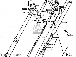 FRONT FORK - RM370 1977 (B) USA (E03)
