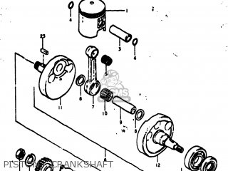 PISTON - CRANKSHAFT - RM370 1977 (B) USA (E03)