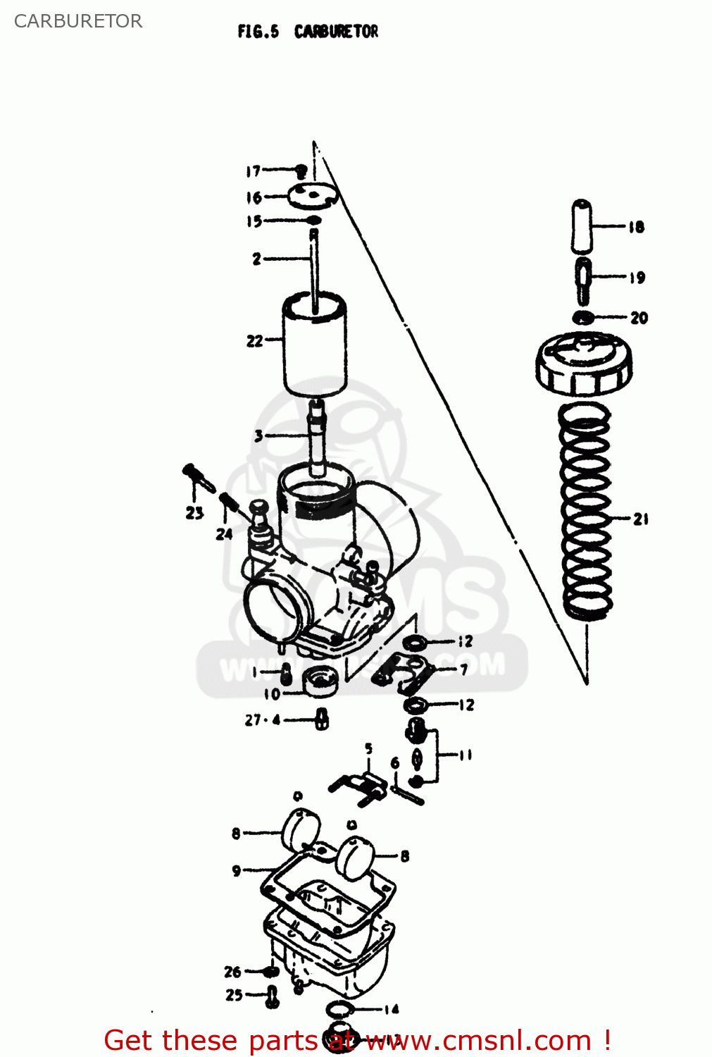 CARBURETOR RM400 1978 (C) USA (E03)