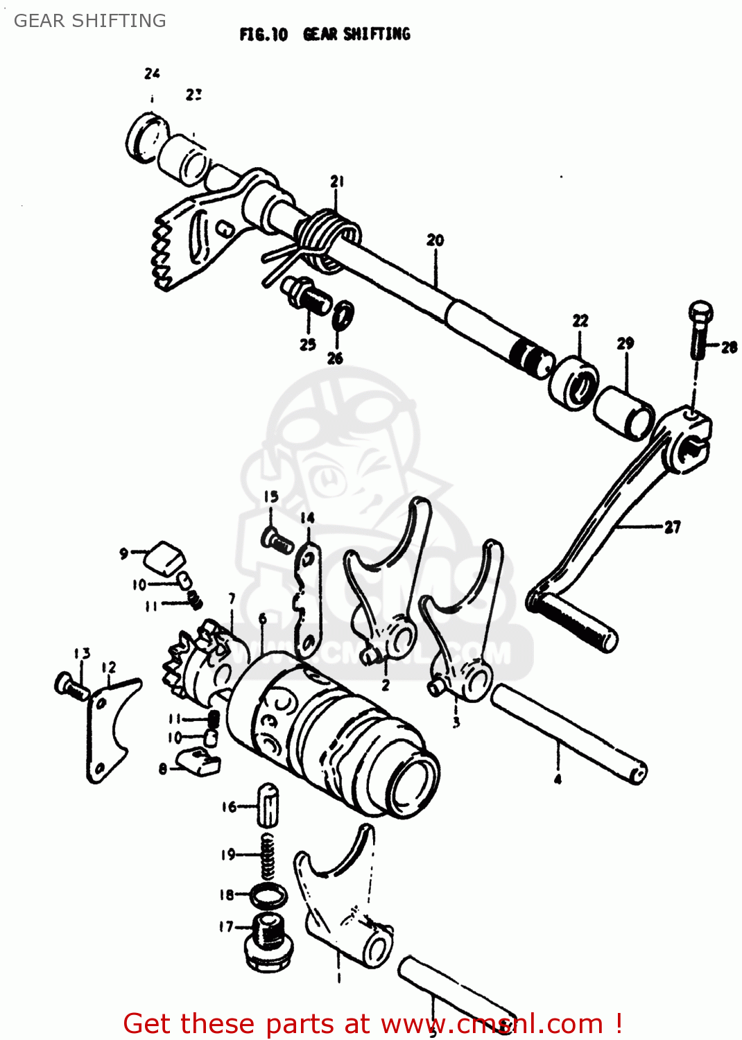 GEAR SHIFTING RM400 1978 (C) USA (E03)