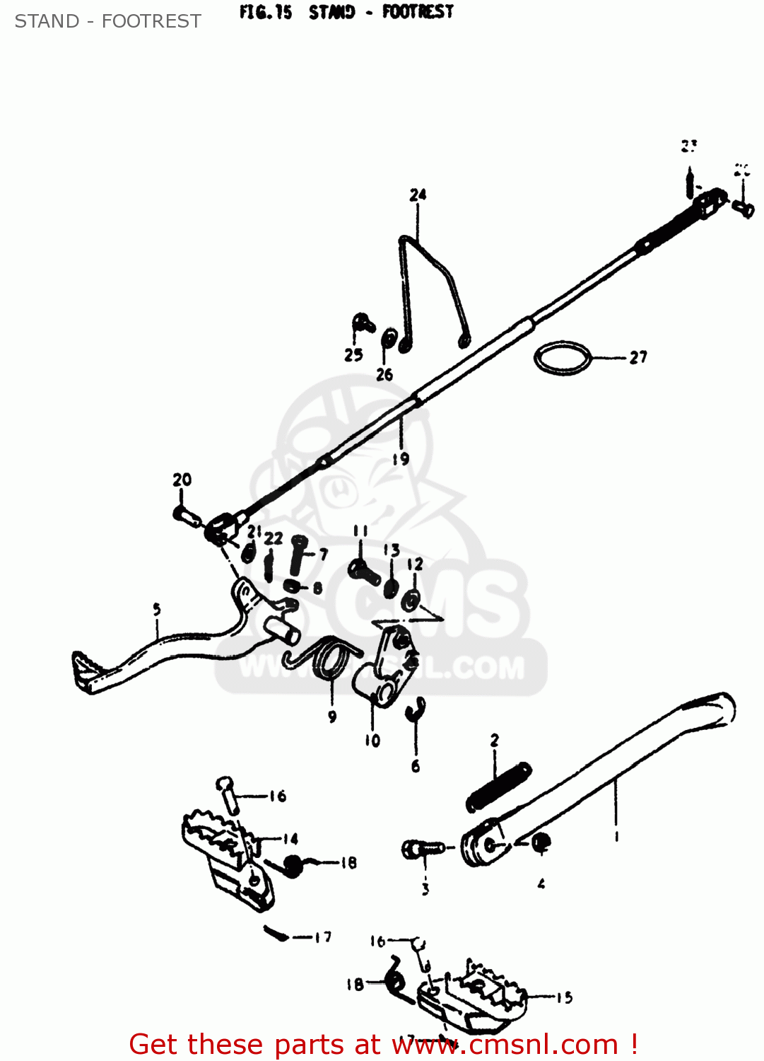 STAND - FOOTREST RM400 1978 (C) USA (E03)