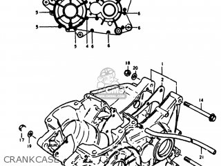 CRANKCASE - RM400 1978 (C) USA (E03)