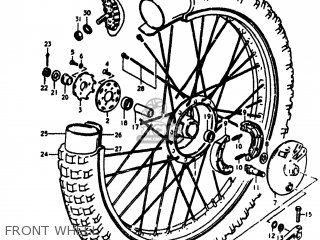 FRONT WHEEL - RM400 1978 (C) USA (E03)