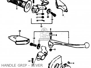 HANDLE GRIP - LEVER - RM400 1978 (C) USA (E03)