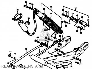 REAR SWINGING ARM - RM400 1978 (C) USA (E03)