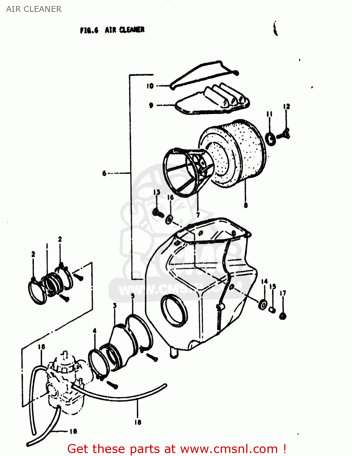 AIR CLEANER RM400 1979 (N) USA (E03)