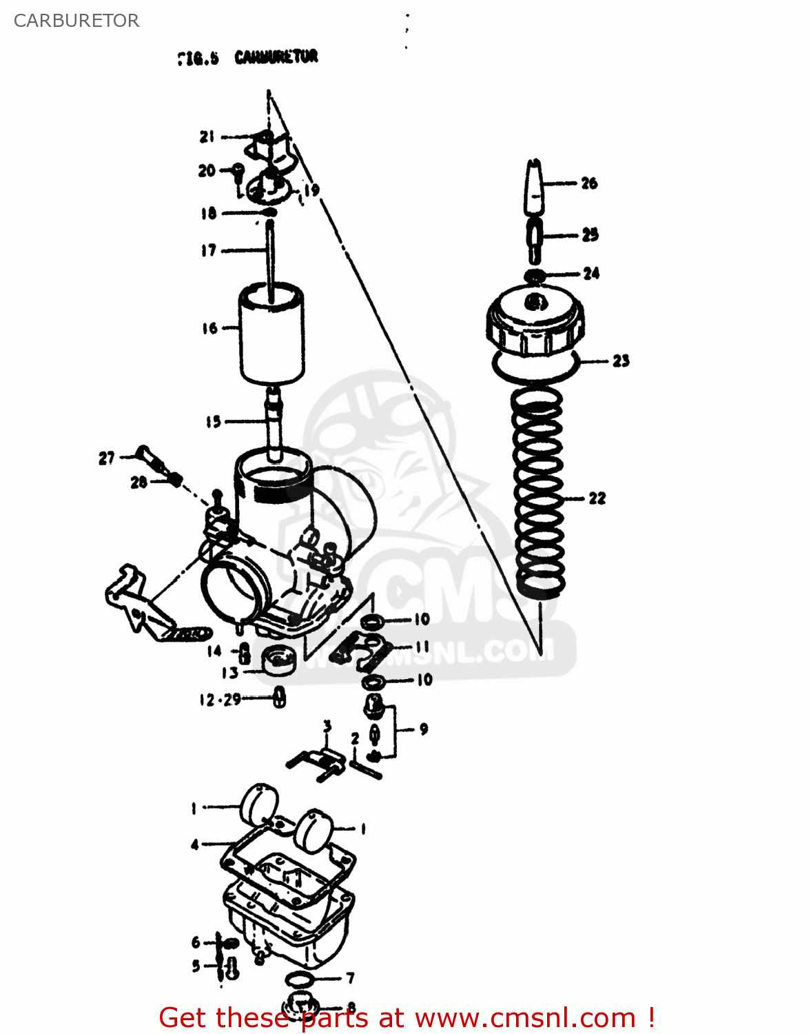CARBURETOR RM400 1979 (N) USA (E03)