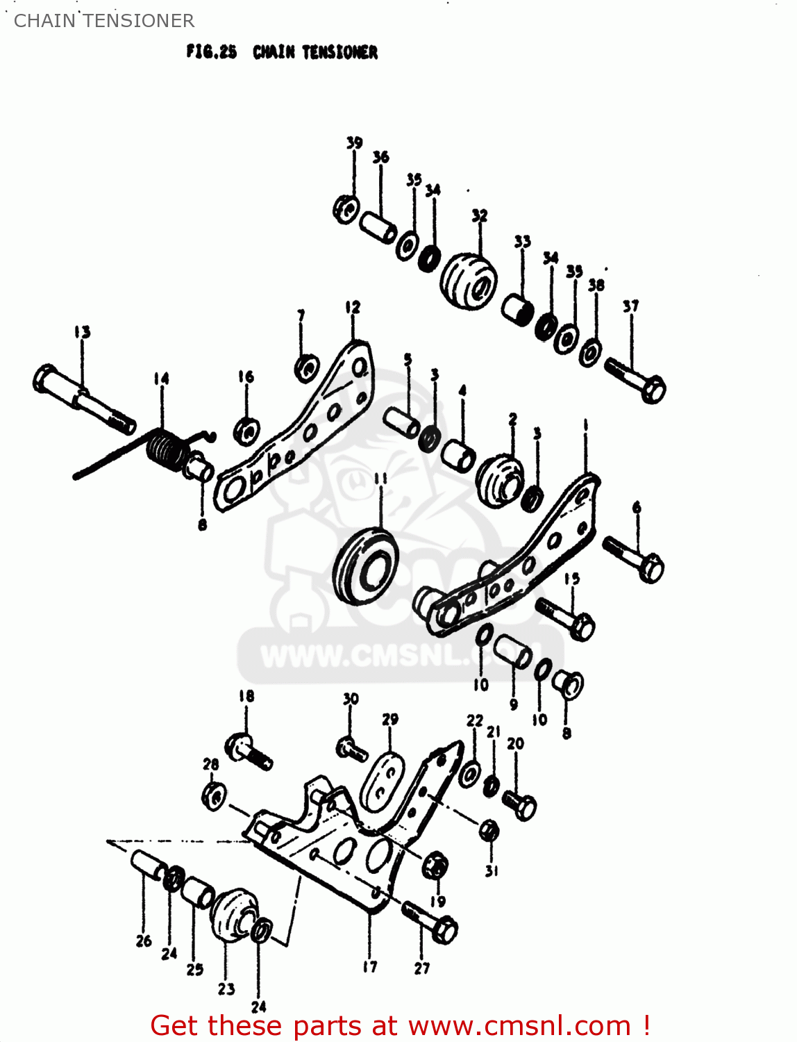 CHAIN TENSIONER RM400 1979 (N) USA (E03)