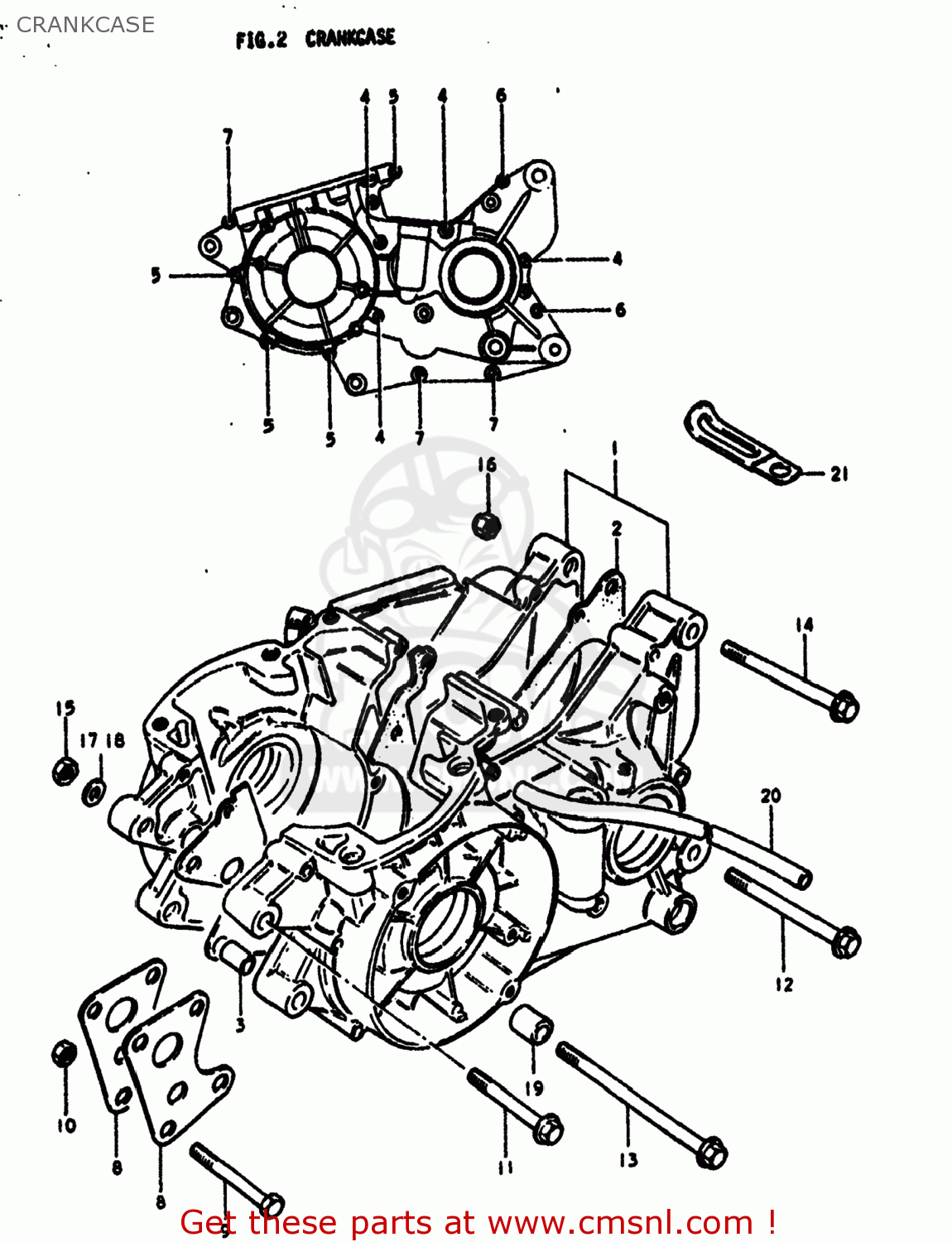 CRANKCASE RM400 1979 (N) USA (E03)