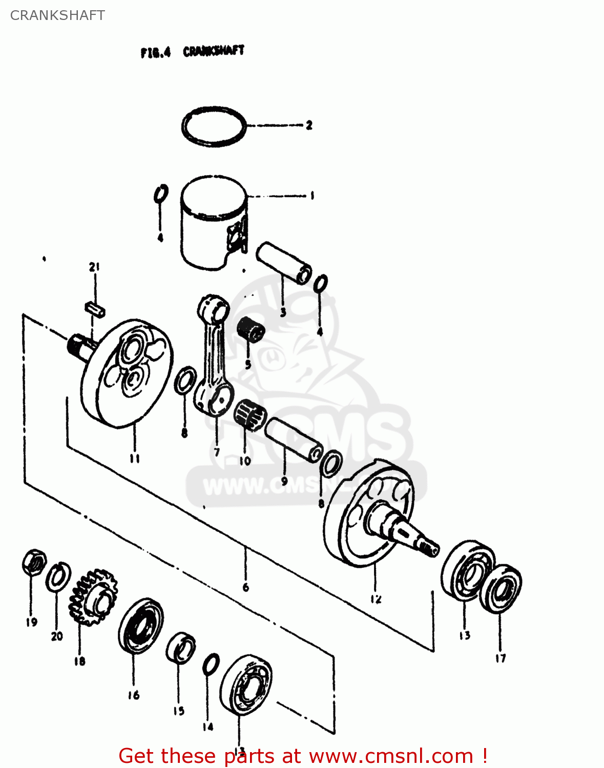 CRANKSHAFT RM400 1979 (N) USA (E03)