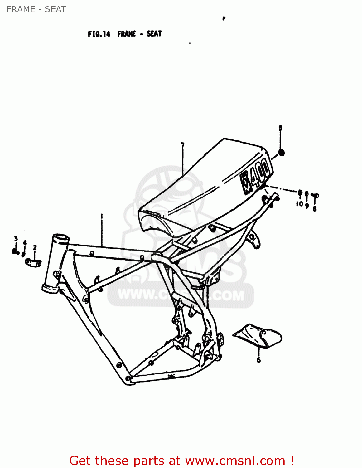 FRAME - SEAT RM400 1979 (N) USA (E03)