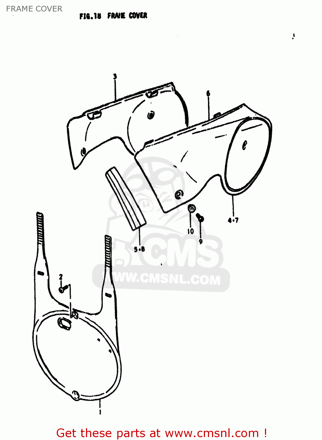 FRAME COVER RM400 1979 (N) USA (E03)