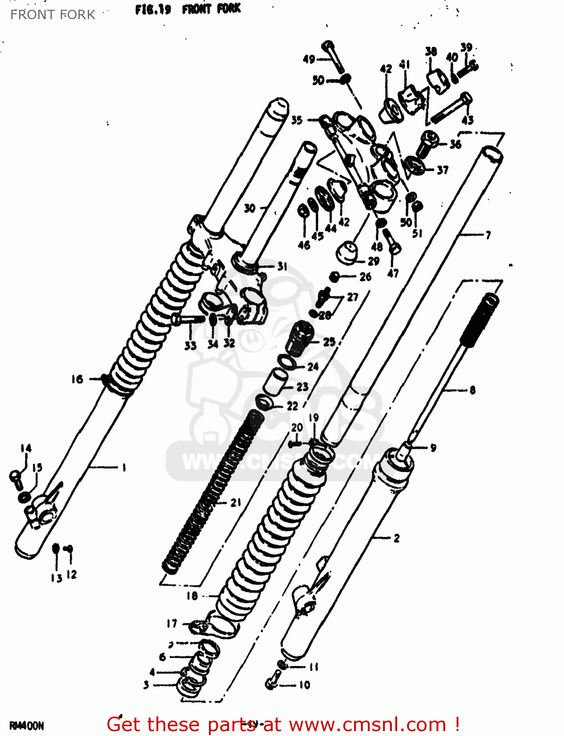 FRONT FORK RM400 1979 (N) USA (E03)