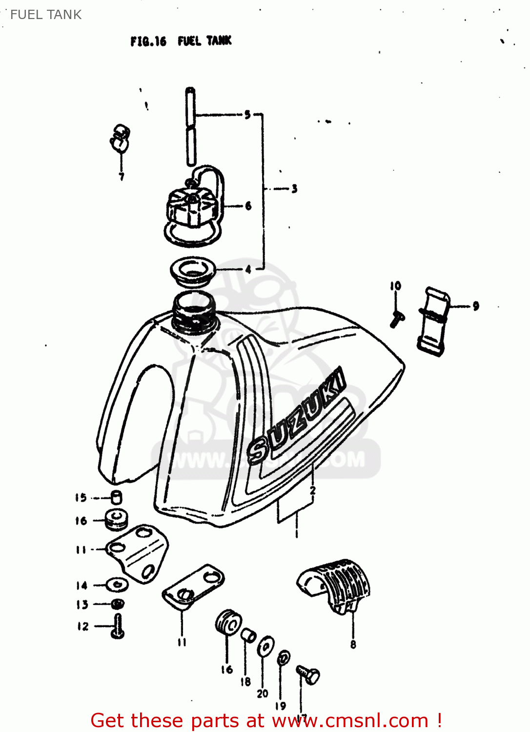 FUEL TANK RM400 1979 (N) USA (E03)
