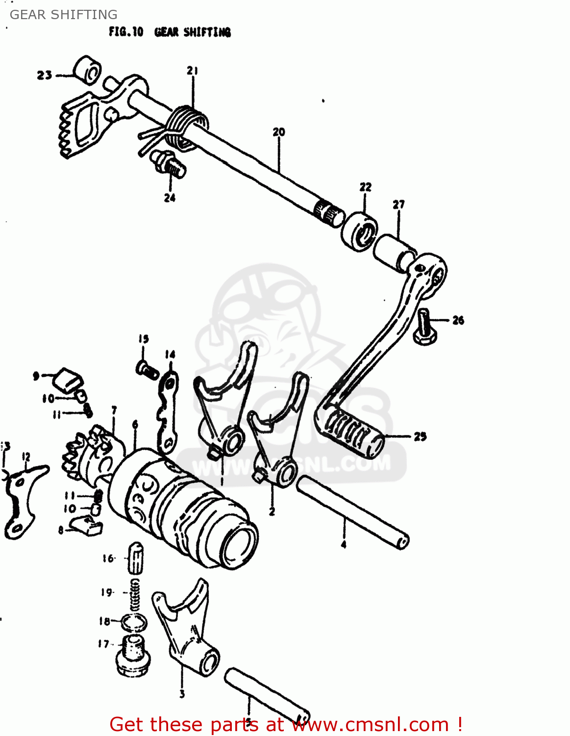 GEAR SHIFTING RM400 1979 (N) USA (E03)