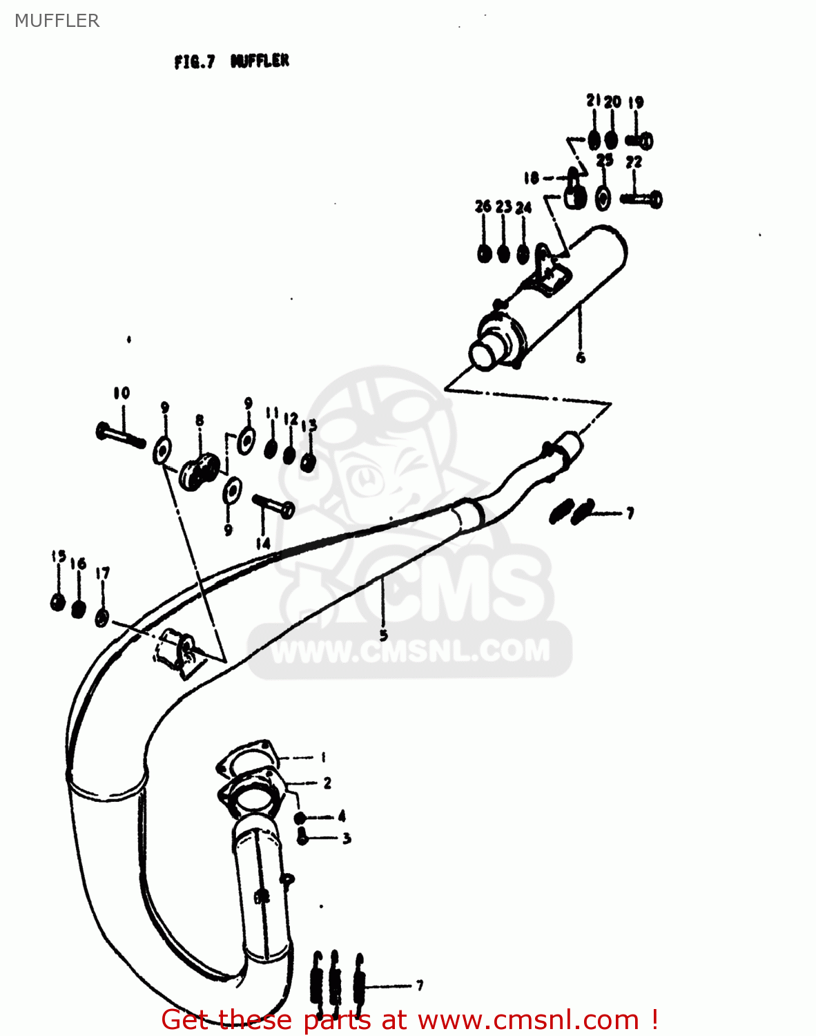 MUFFLER RM400 1979 (N) USA (E03)