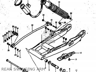 REAR SWINGING ARM - RM400 1979 (N) USA (E03)