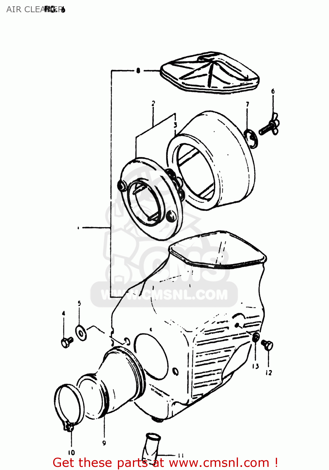 AIR CLEANER RM400 1980 (T) USA (E03)