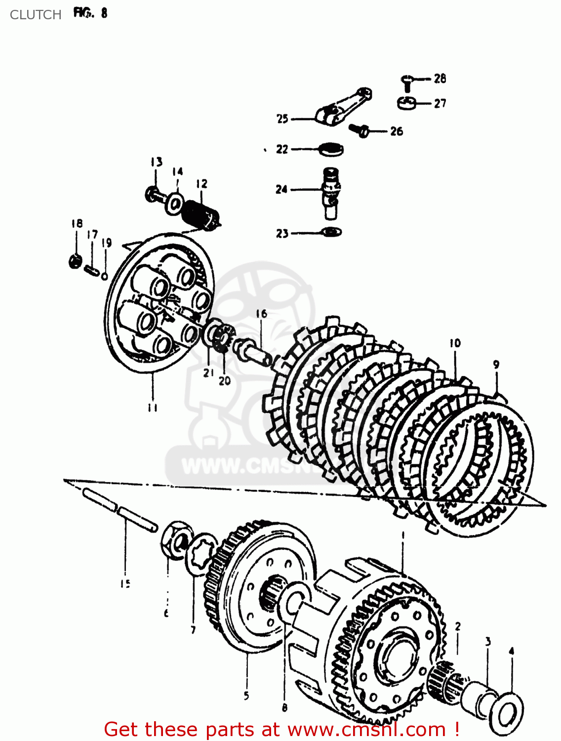CLUTCH RM400 1980 (T) USA (E03)