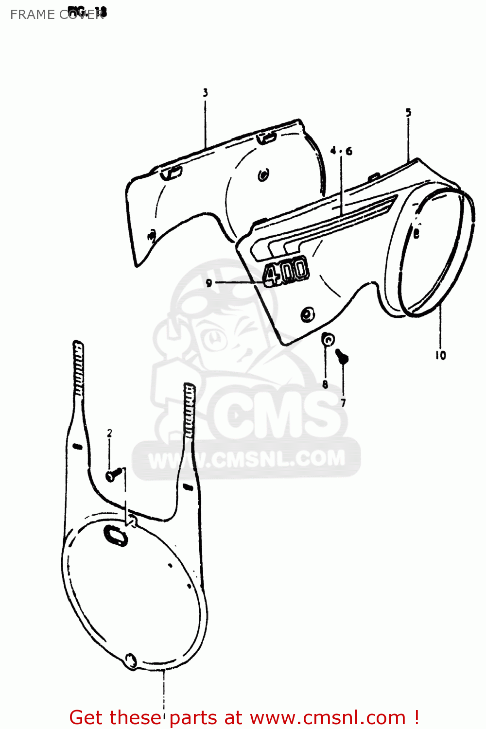 FRAME COVER RM400 1980 (T) USA (E03)