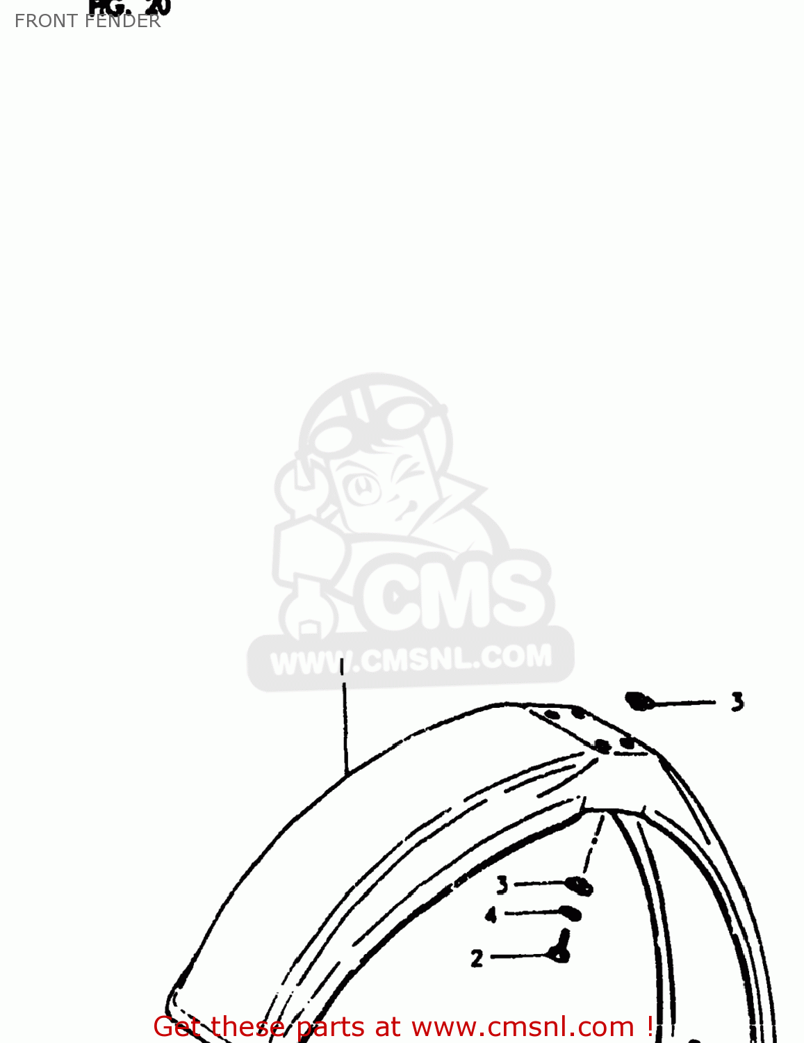 FRONT FENDER RM400 1980 (T) USA (E03)