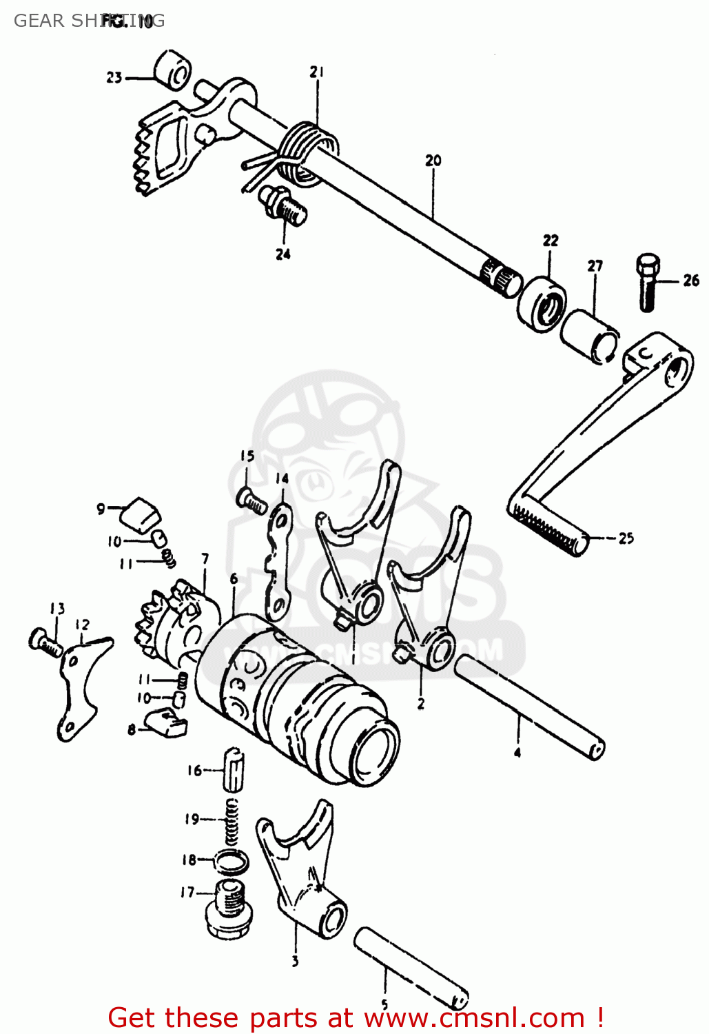 GEAR SHIFTING RM400 1980 (T) USA (E03)