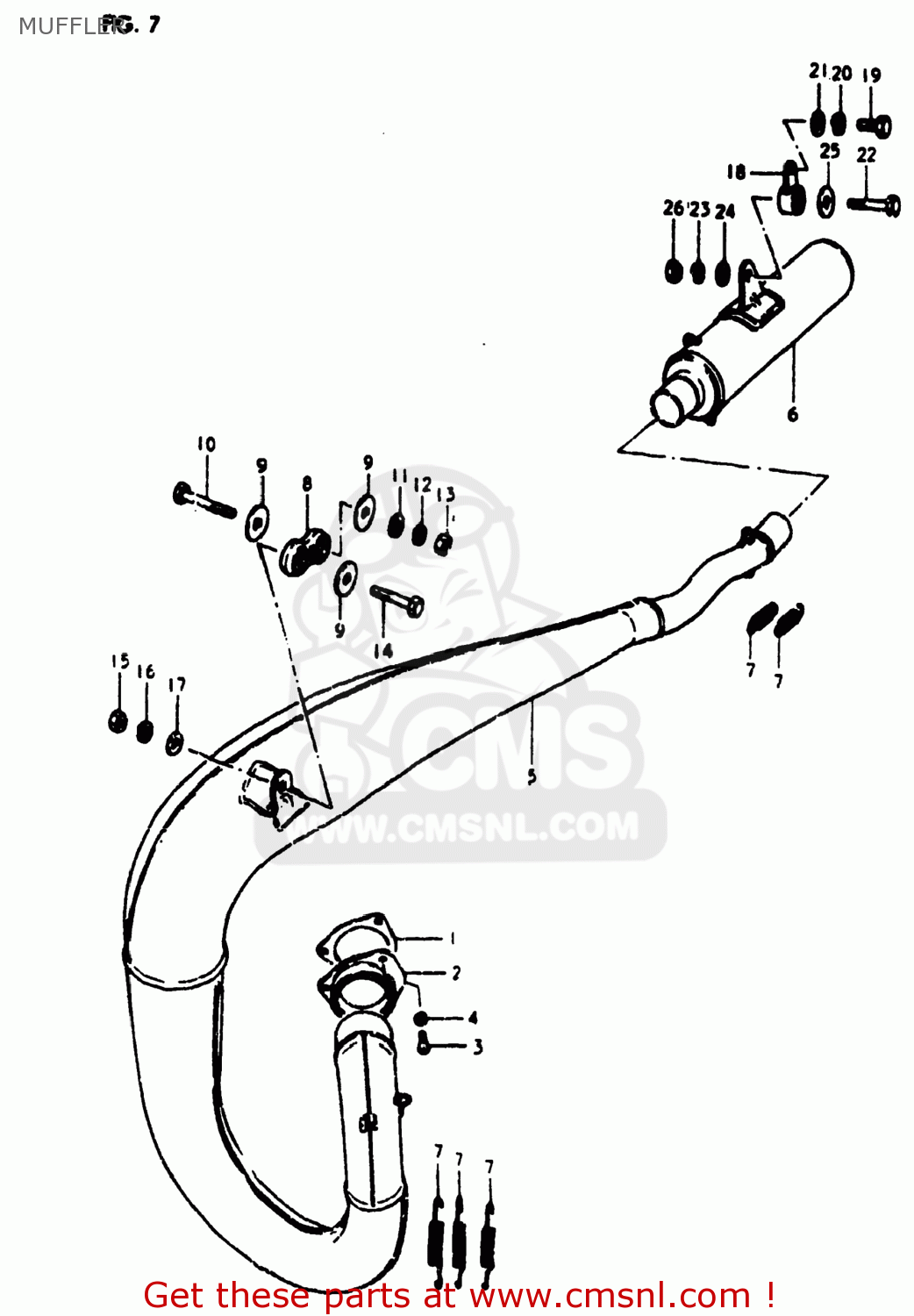 MUFFLER RM400 1980 (T) USA (E03)