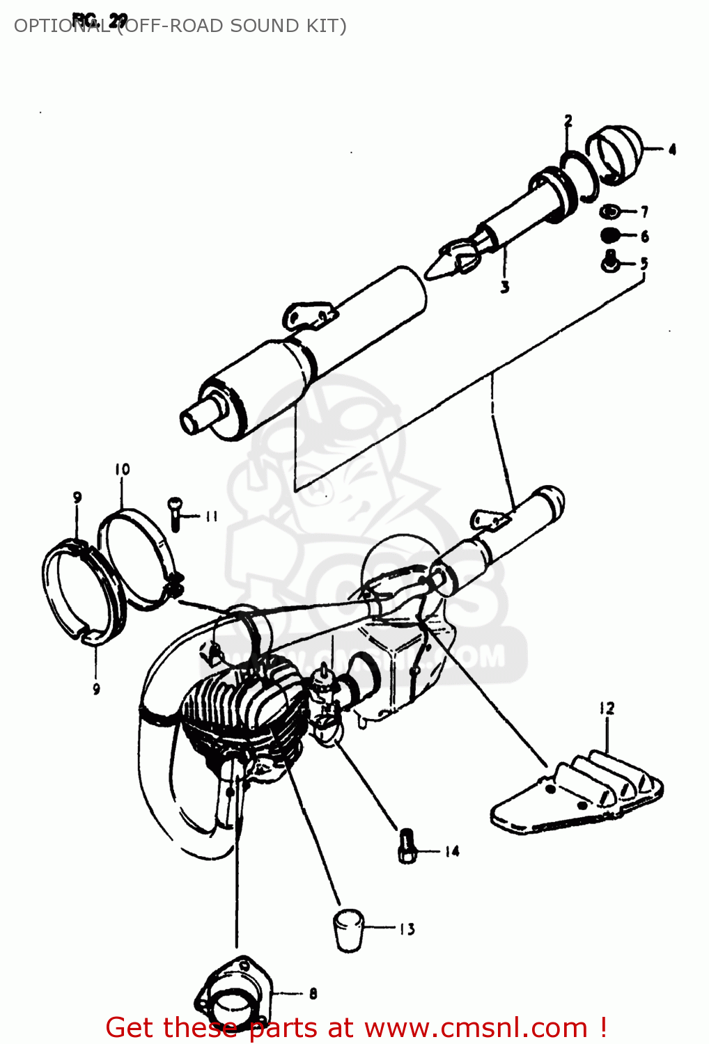 OPTIONAL (OFF-ROAD SOUND KIT) RM400 1980 (T) USA (E03)