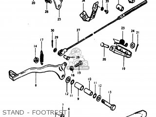 STAND - FOOTREST - RM400 1980 (T) USA (E03)