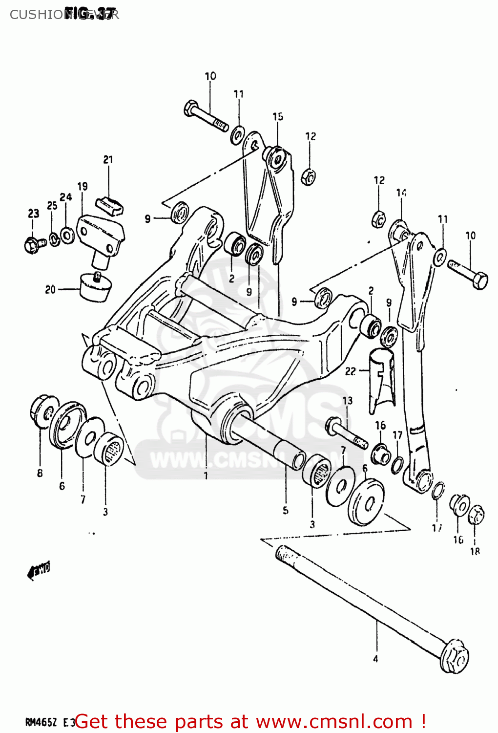 CUSHION LEVER RM465 1981 (X) USA (E03)