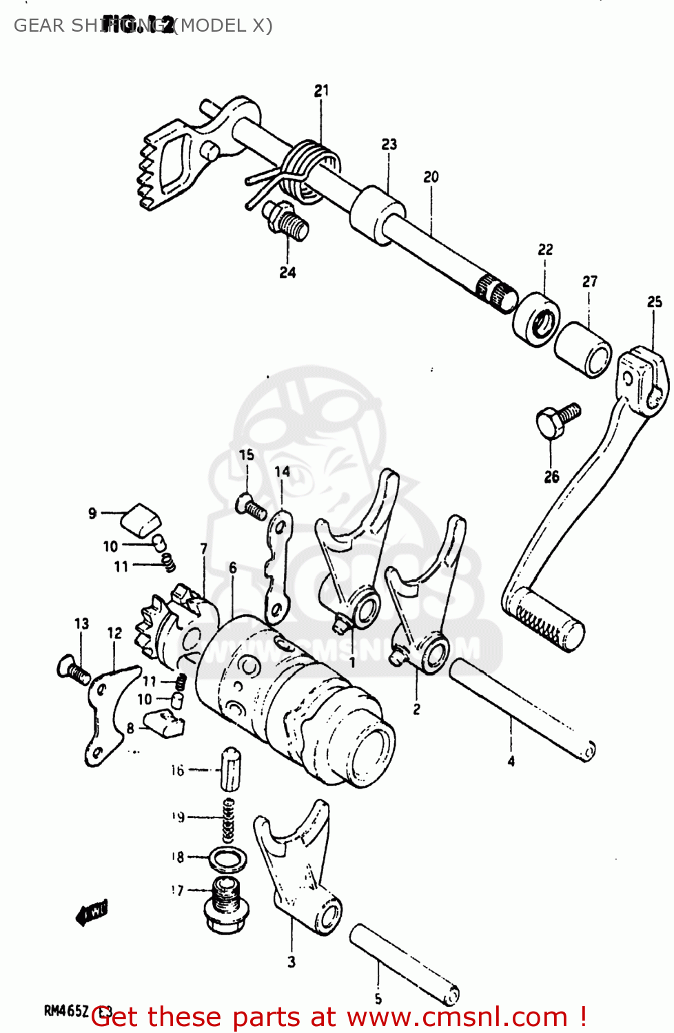 GEAR SHIFTING (MODEL X) RM465 1981 (X) USA (E03)