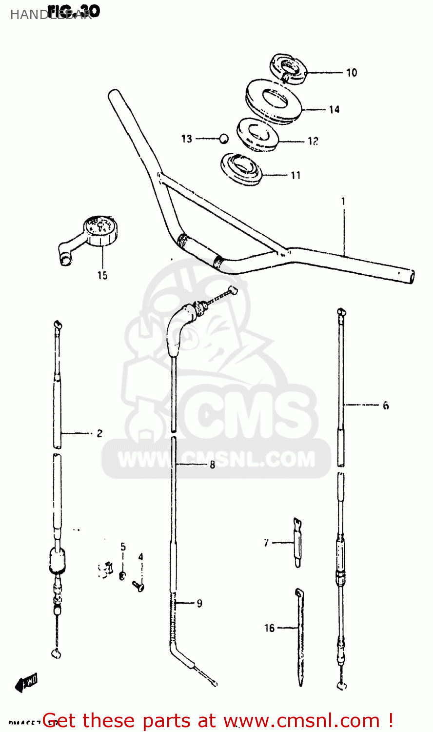 HANDLEBAR RM465 1981 (X) USA (E03)