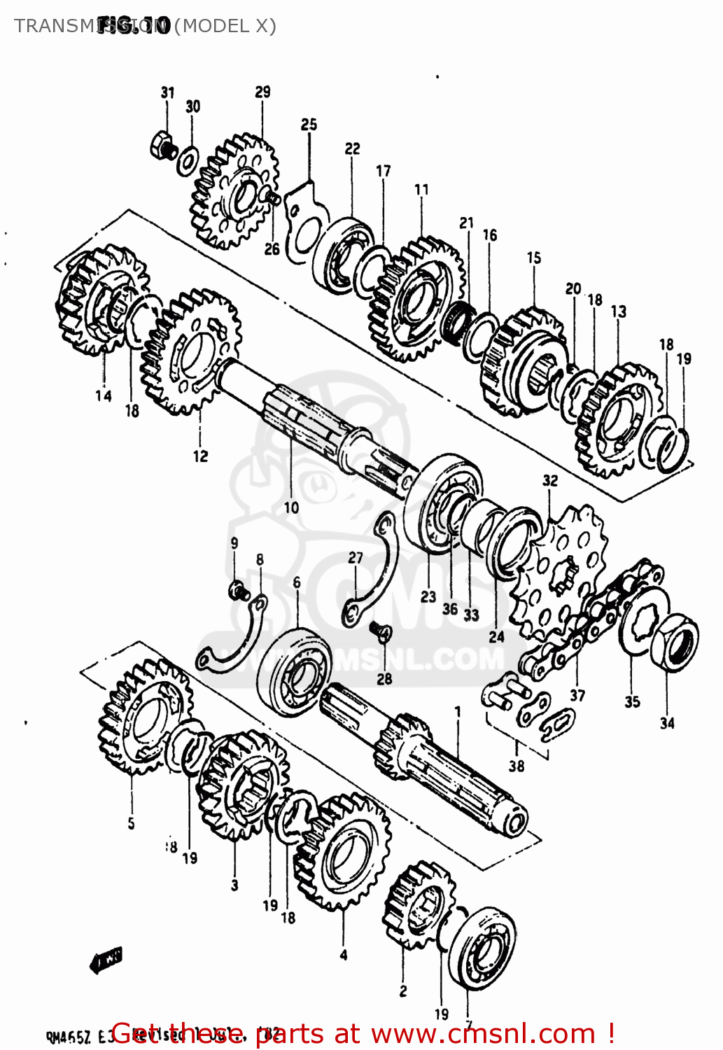 TRANSMISSION (MODEL X) RM465 1981 (X) USA (E03)
