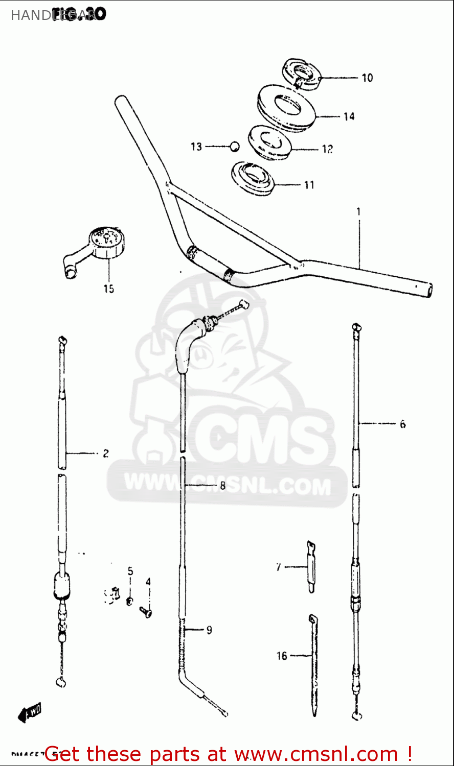 HANDLEBAR RM465 1981 (X) USA (E03)