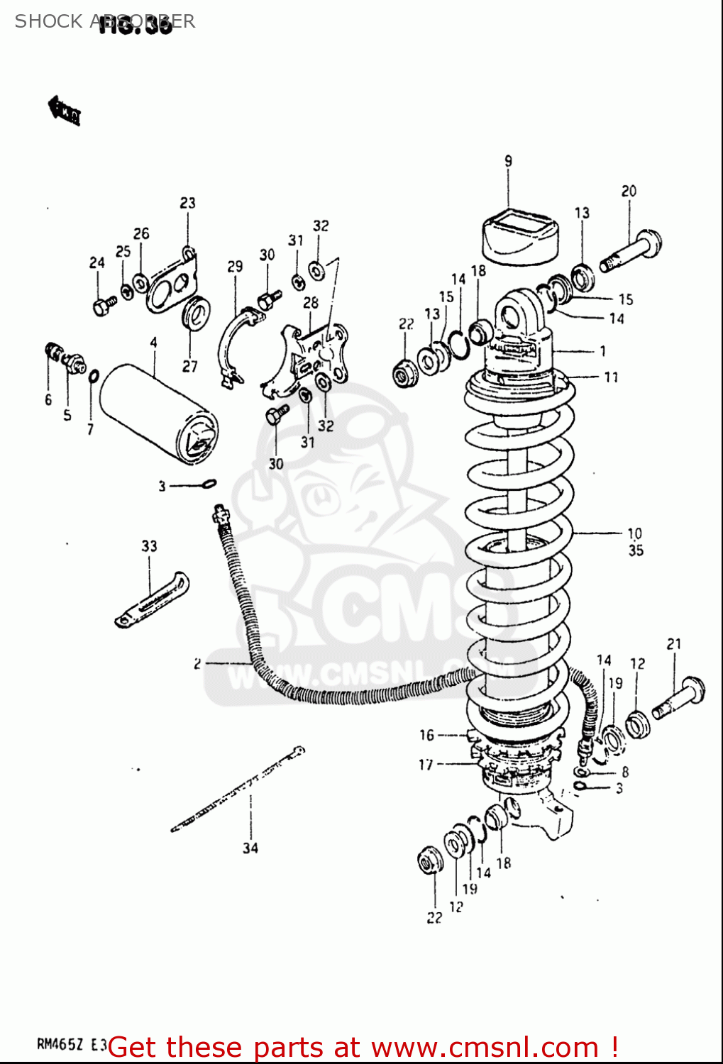 SHOCK ABSORBER RM465 1981 (X) USA (E03)